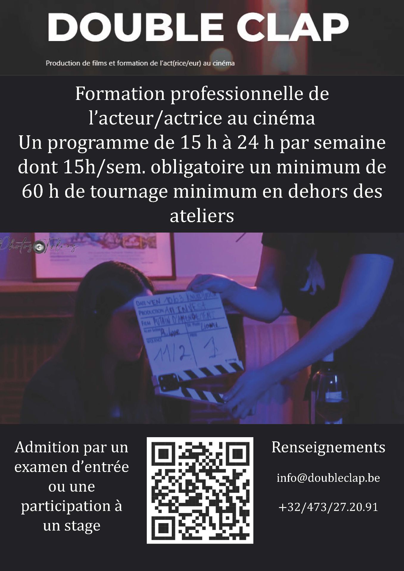 Conservatoire face caméra atelier du jour