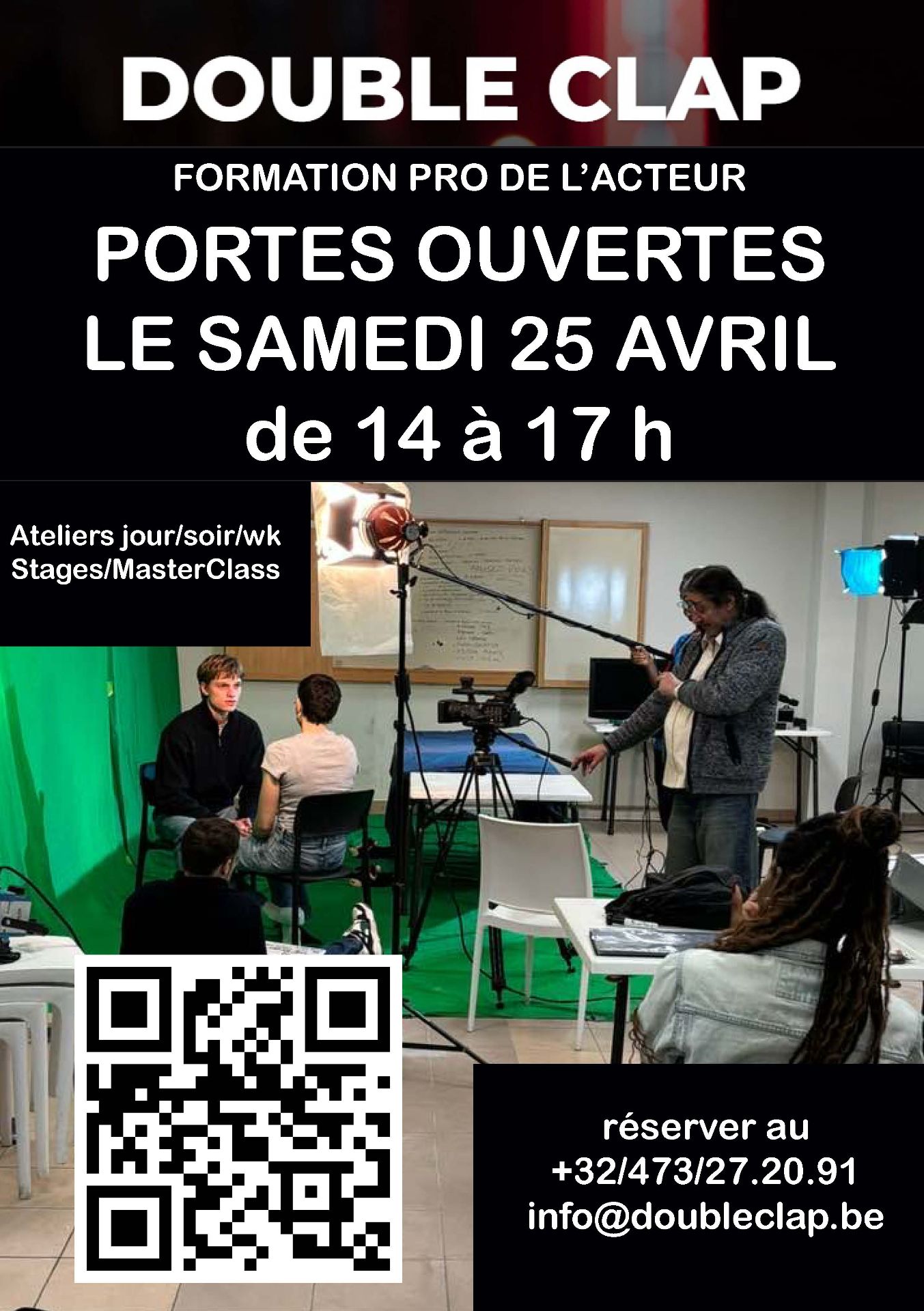 formations ateliers stagge face caméra